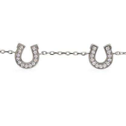 Mountain Creek Jewellery Cubic Zirconia Horseshoe Bracelet