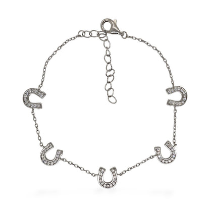 Mountain Creek Jewellery Cubic Zirconia Horseshoe Bracelet