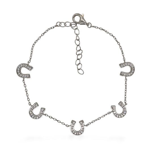 Mountain Creek Jewellery Cubic Zirconia Horseshoe Bracelet