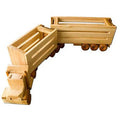 Handmade Wooden Toy Truck with 2 Cattle Trailers
