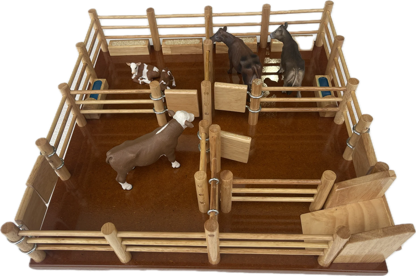 Handmade Wooden Toy Cattle Feedlot Yard