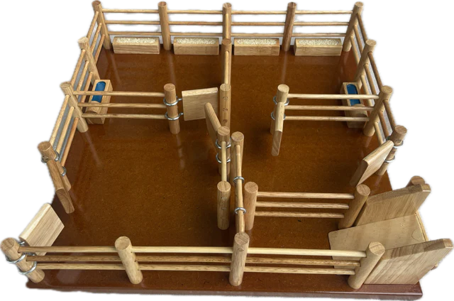 Handmade Wooden Toy Cattle Feedlot Yard