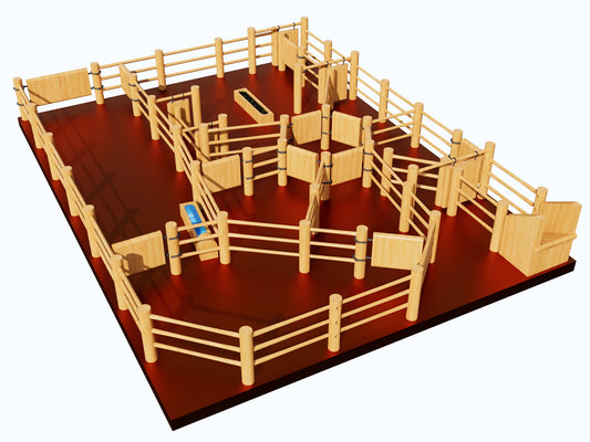 Wooden Toy Station Cattle Yards