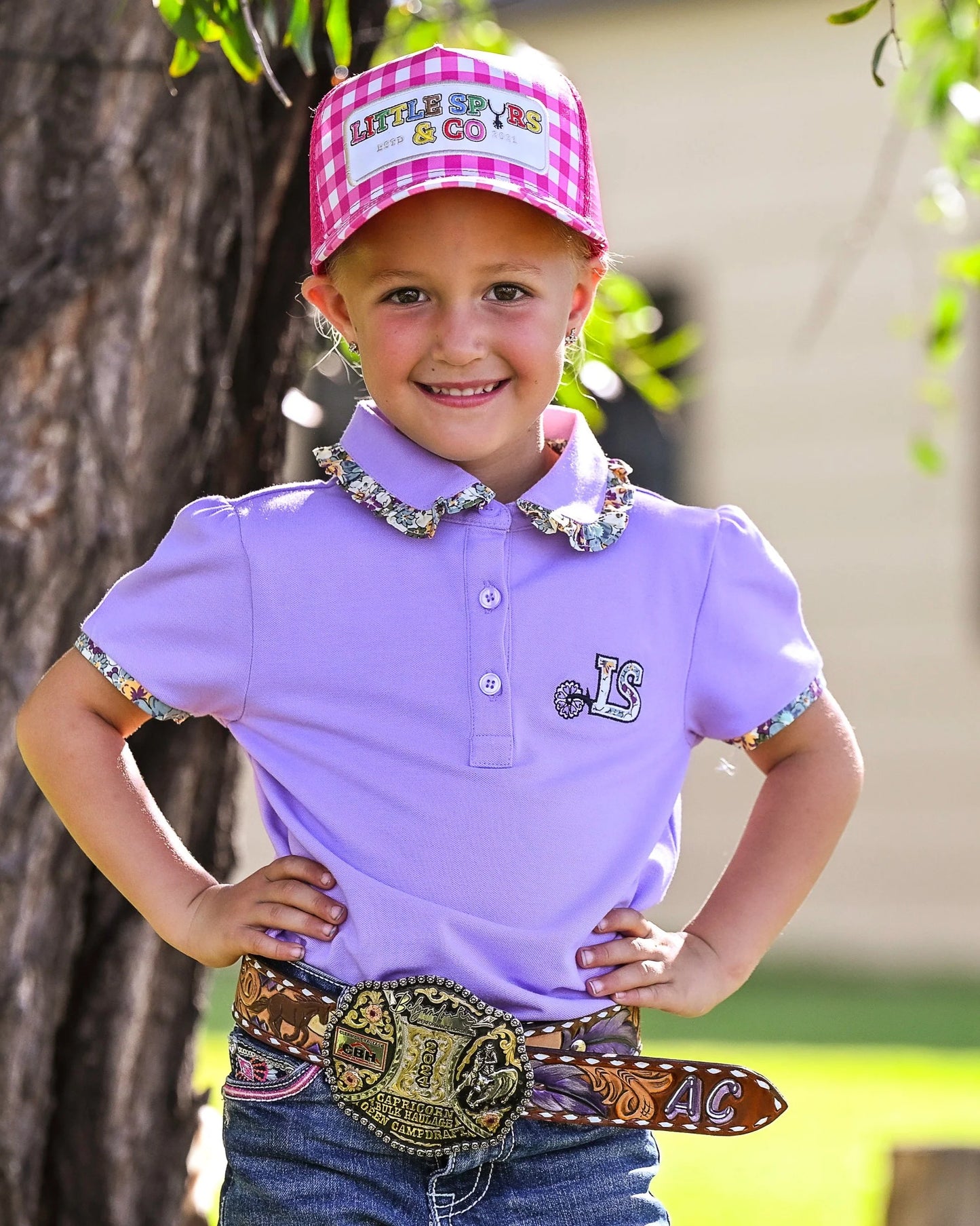 Toddler Cap - Pink Gingham