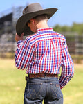 Ballandean Classic Teen Sress Shirt - Red & Blue Gingham