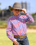 Ballandean Classic Teen Sress Shirt - Red & Blue Gingham