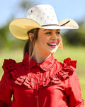 Girls Severnlea Ruffle Teen Dress Shirt - Red