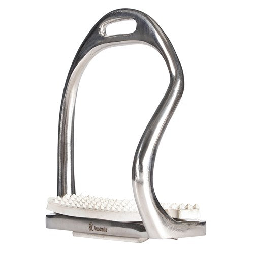 Equisteel Stainless Steel Bent Leg Safety Stirrup Irons