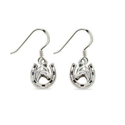 Mountain Creek Jewellery Earrings S/S Horse Head in Shoe Drops