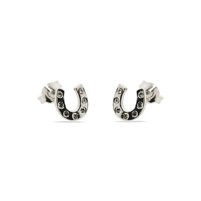 Mountain Creek Jewellery Earrings S/S C/Z Horseshoe Studs
