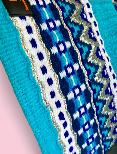 Aqua Sparkle Saddle Blanket