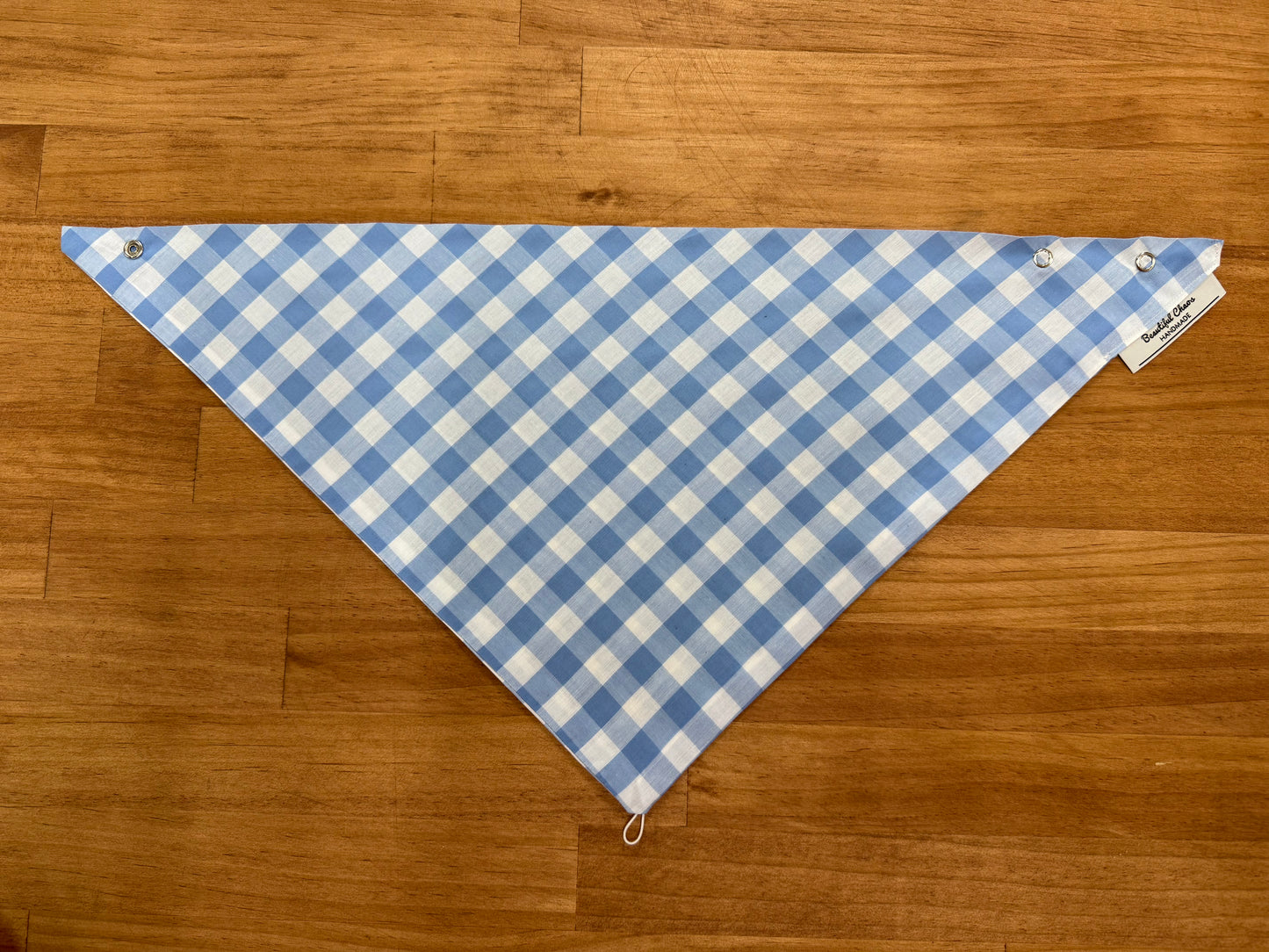 Neck Scarf - Light Blue Gingham