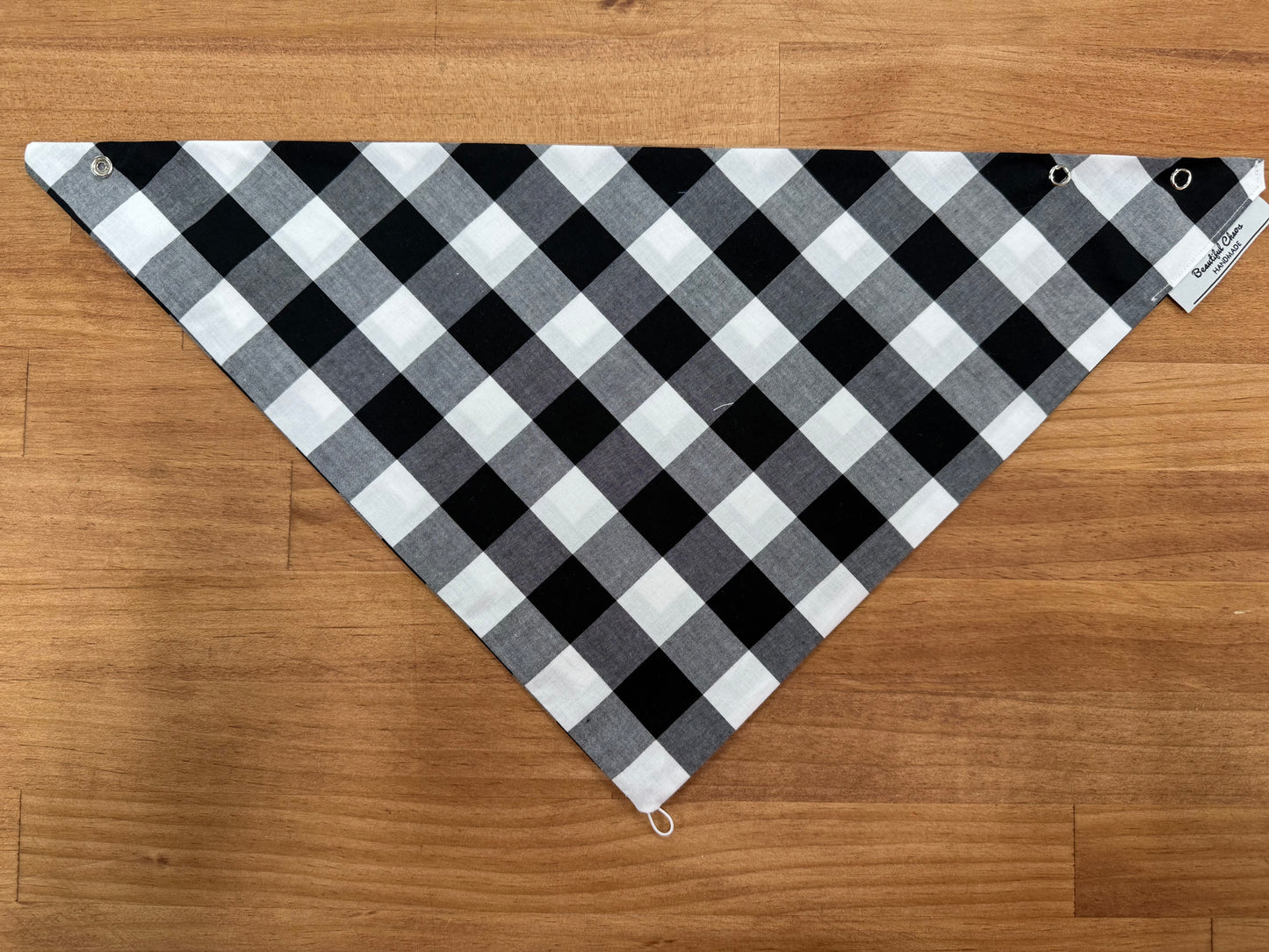 Neck Scarf - Black Gingham