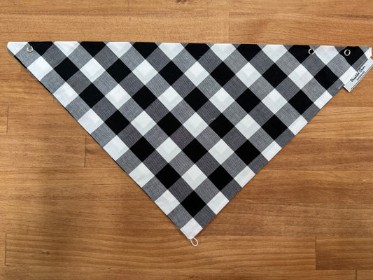 Neck Scarf - Black Gingham