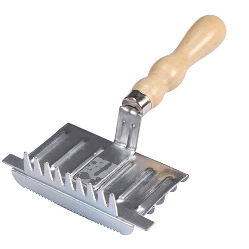 Showmaster Steel Curry and Mane Comb w/Wooden Handle