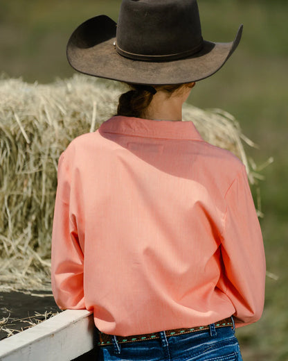 Chinchilla Classic Teen Dress Shirt - Light Peach