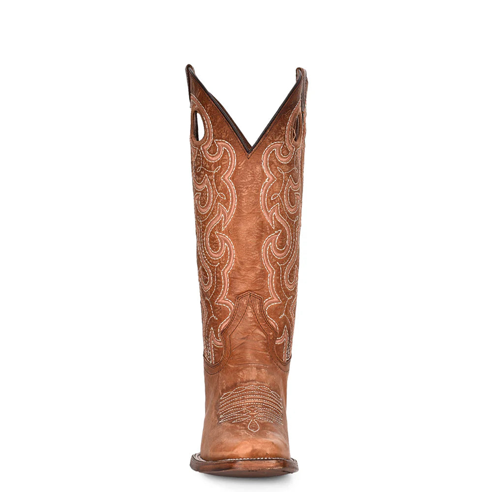 Circle G Ladie's Boot - Sq Toe - Distressed Cognac