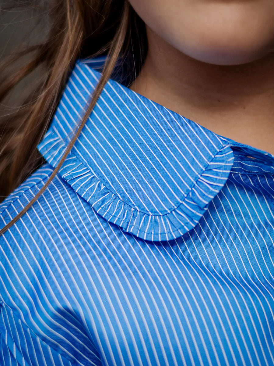 Chinchilla Classic Kids Dress Shirt - Blue & White Stripes