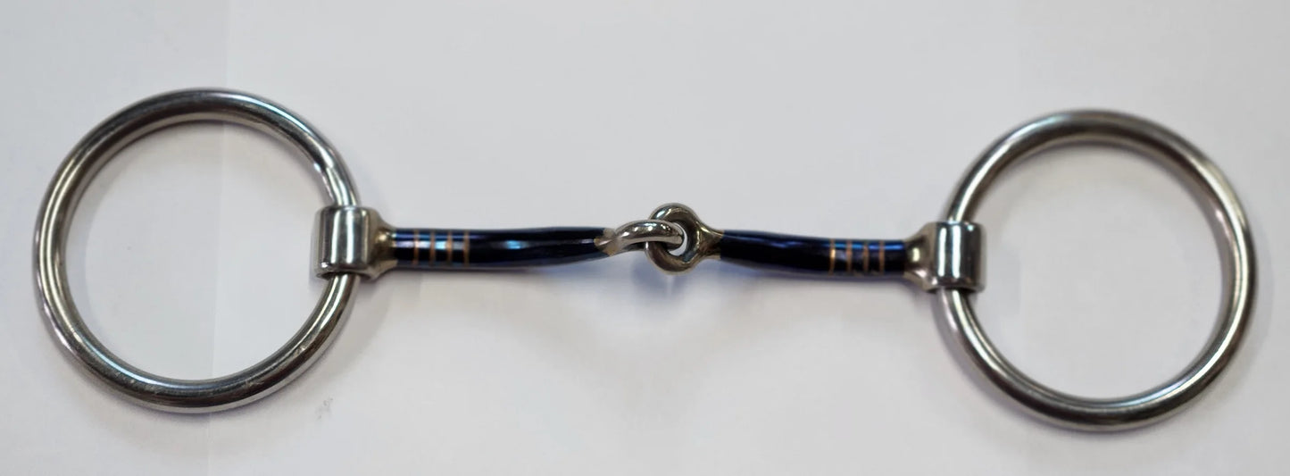 Weighted Loose Ring Sweet Iron Snaffle with Copper Inlay