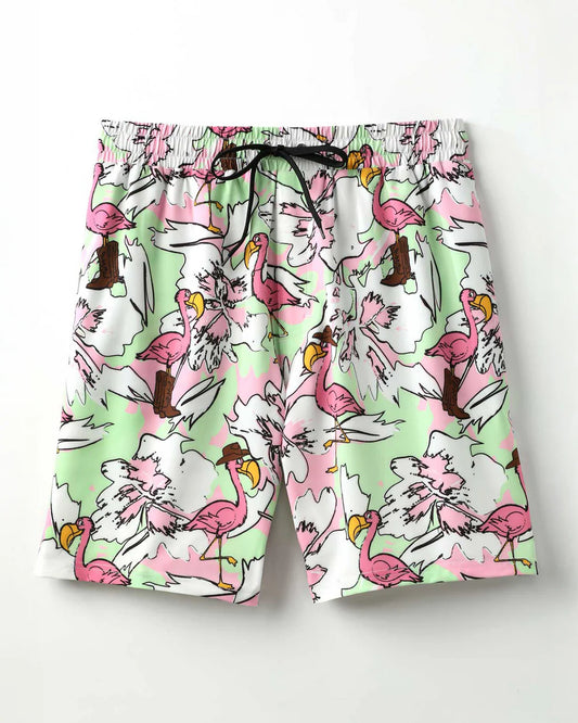 Cinch Mens Shorts - Flamingos