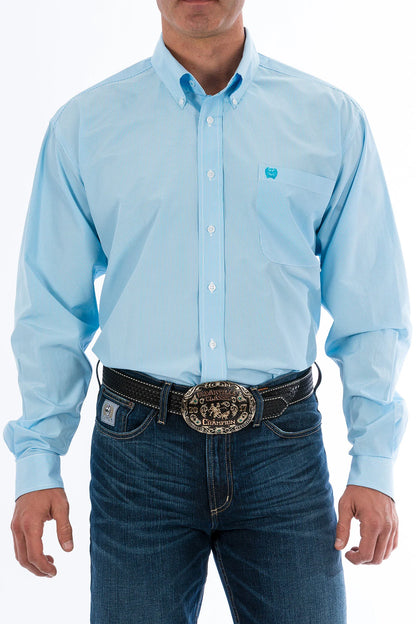 Cinch Men's Longsleeve Shirt - Light Blue