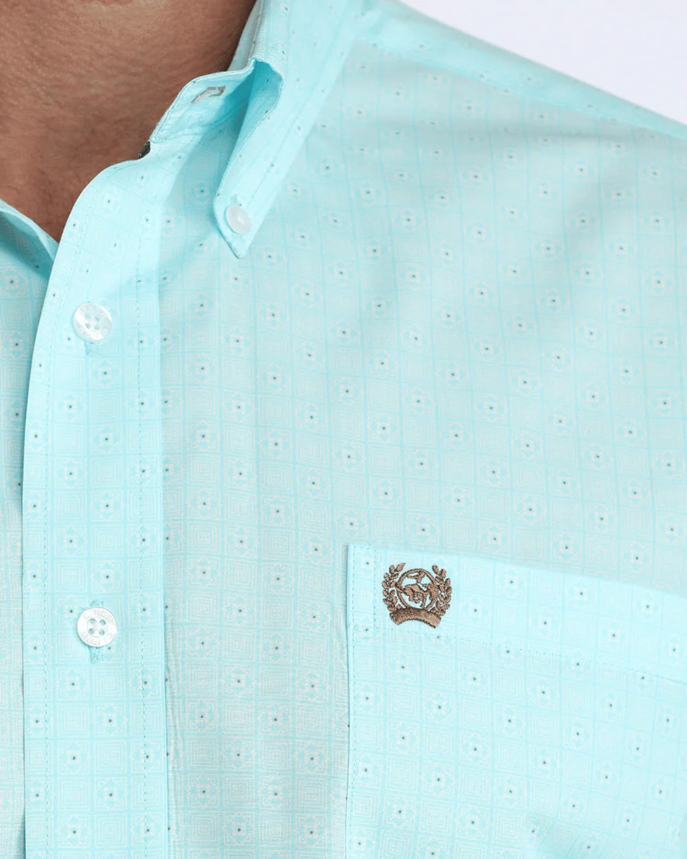 Cinch Mens Longsleeve Shirt - Blue Pattern