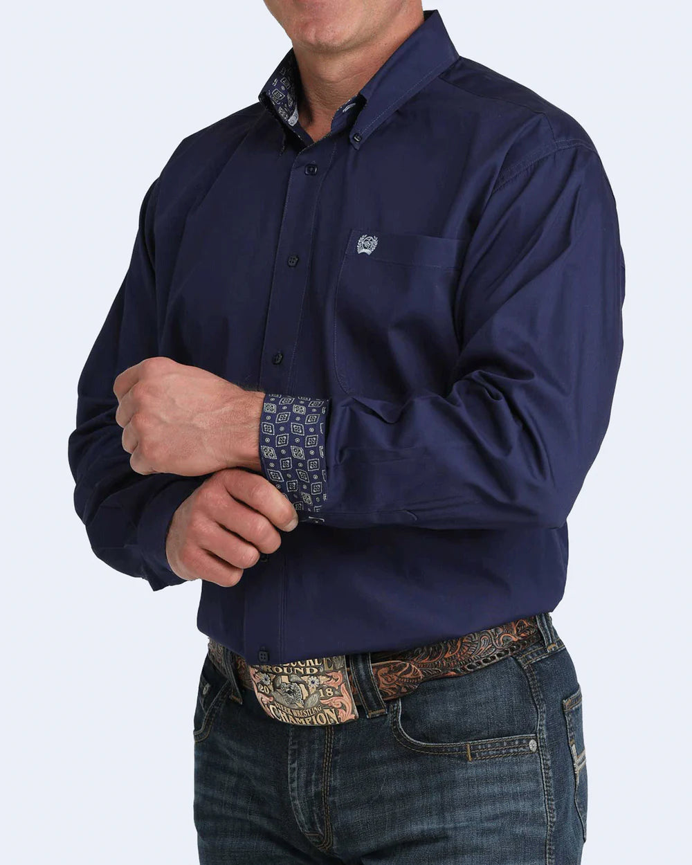 Cinch Mens Longsleeve Shirt - Royal Blue