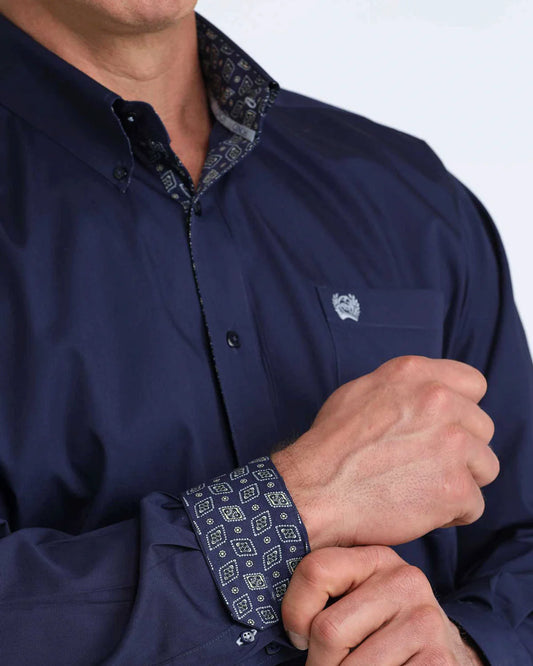 Cinch Mens Longsleeve Shirt - Royal Blue