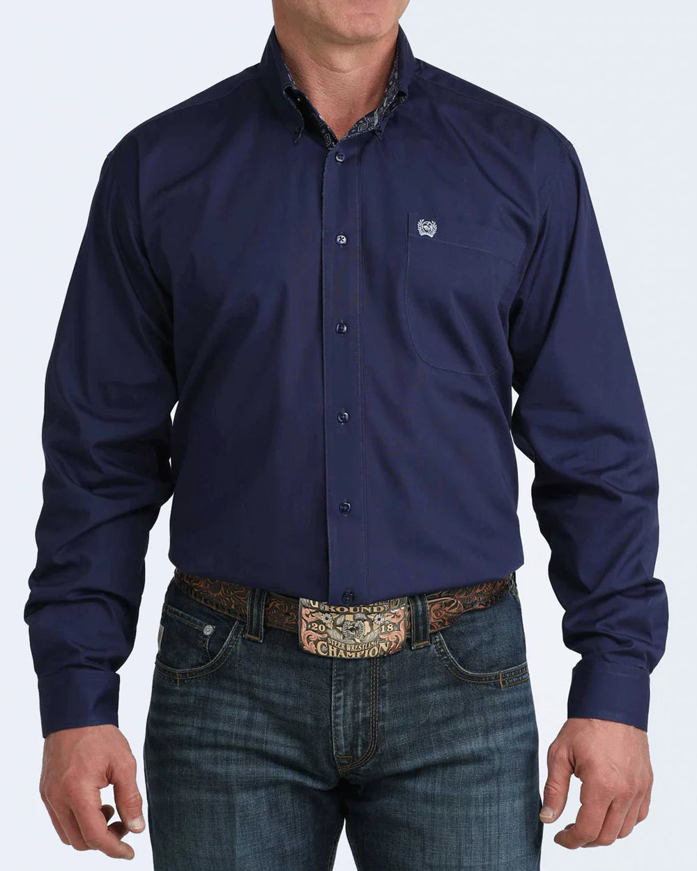 Cinch Mens Longsleeve Shirt - Royal Blue