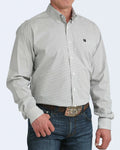 Cinch Mens Longsleeve Shirt - White/Black/Yellow Plaid