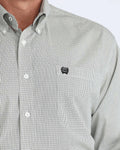 Cinch Mens Longsleeve Shirt - White/Black/Yellow Plaid