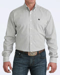 Cinch Mens Longsleeve Shirt - White/Black/Yellow Plaid