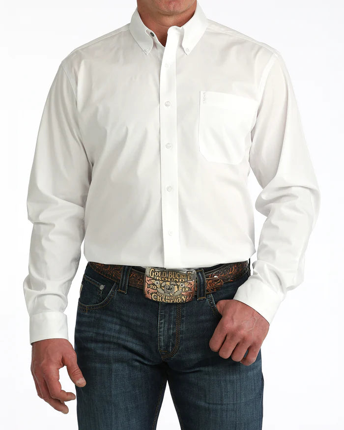 Cinch Mens Longsleeve Shirt - White