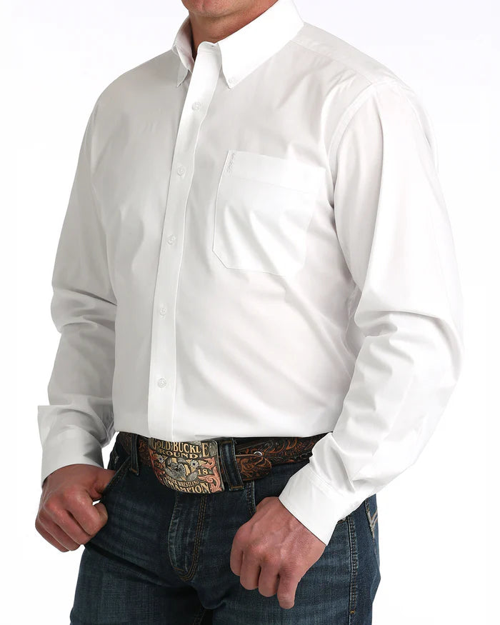 Cinch Mens Longsleeve Shirt - White