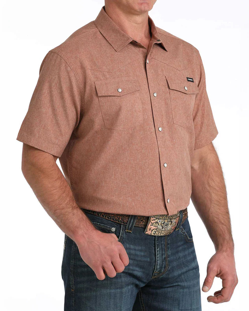 Cinch Mens Shortsleeve Shirt - Brown