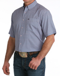 Cinch Mens Shortsleeve Shirt - Lilac Pattern