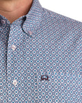 Cinch Mens Shortsleeve Shirt - Lilac Pattern