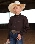 Cinch Boys Longsleeve Shirt - Brown