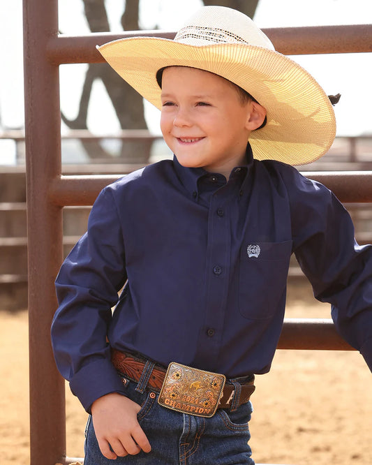 Cinch Boys Longsleeve Shirt - Royal Blue