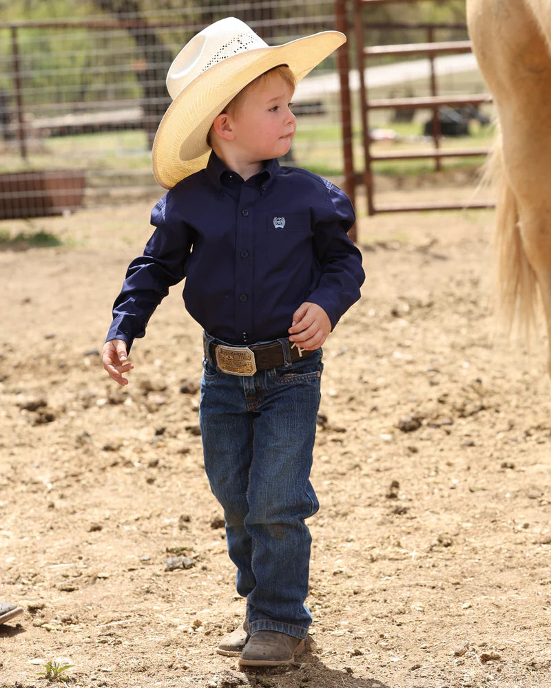 Cinch Boys Longsleeve Shirt - Royal Blue