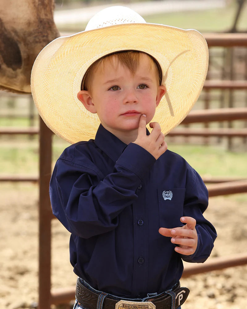 Cinch Boys Longsleeve Shirt - Royal Blue