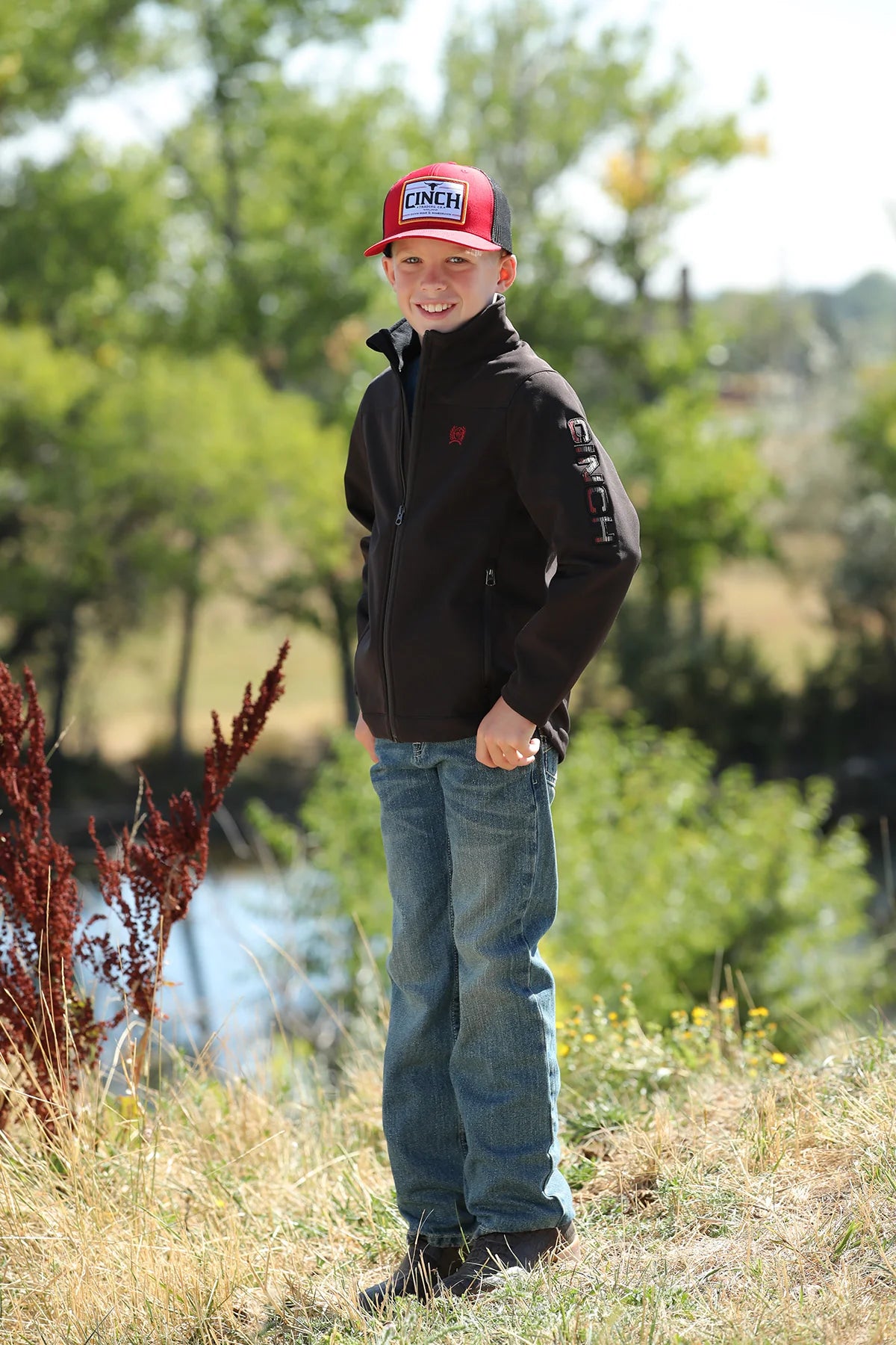 Cinch Boys Jacket Brown - Textured