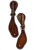 Plain Dark Tan Shaped Youth Spur Strap