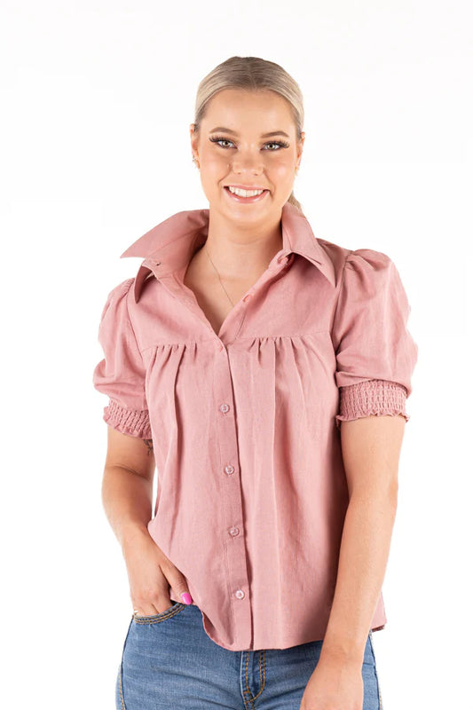 H&H Linen Dusty Pink Shirt