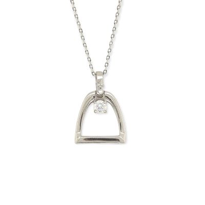 Mountain Creek Jewellery - S/S CZ Stirrup Pendant