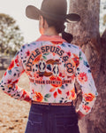 Ladies Sun Shirt - Peach & Rose