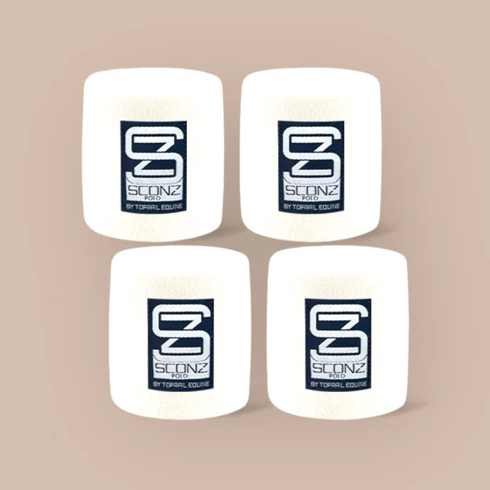 TopRail SCONZ Polo Wraps - White