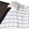 Cotton Blend Ripstop Horse Rug White with Navy Trim