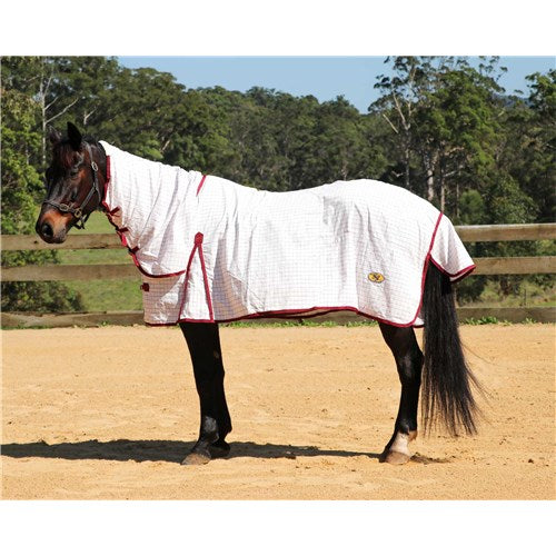 GG Australia Tear-Stop Combo - White w/ Maroon Trim