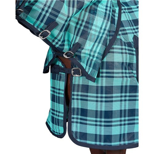 Kool Master PVC Shade Mesh Horse Rug Combo - Turquoise & Navy